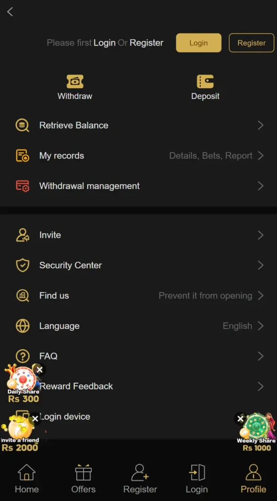 666P Game Dashboard Section