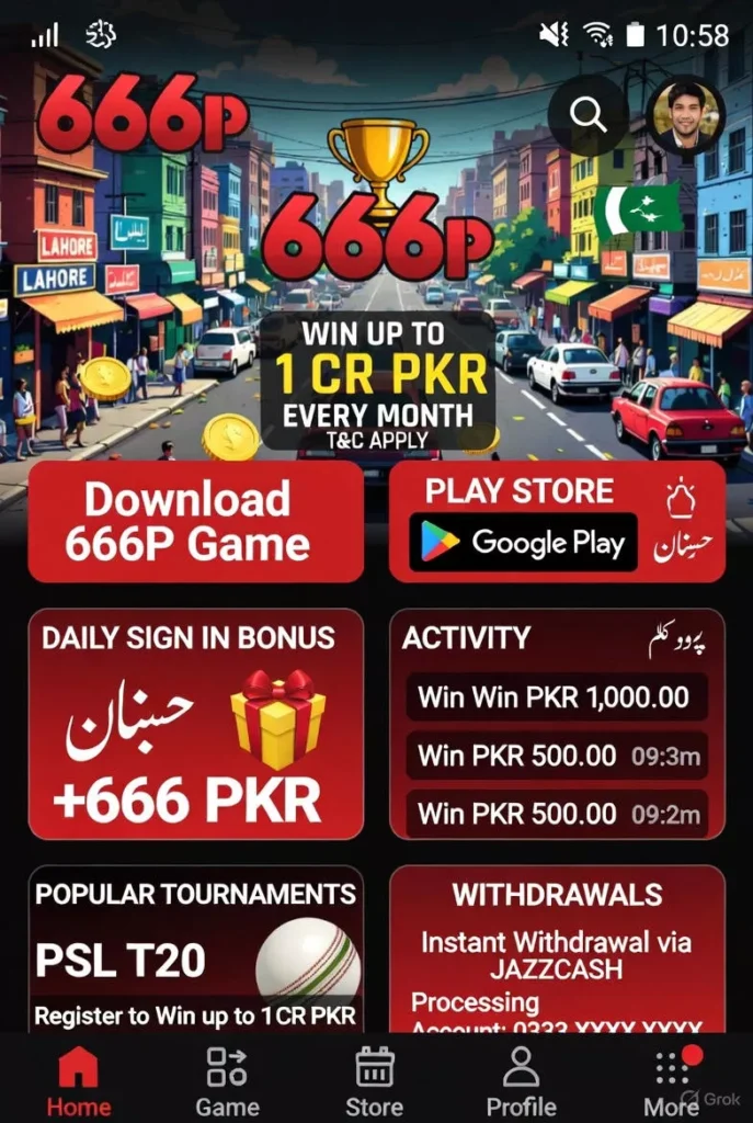 666P Game - Earning Game in Pakistan